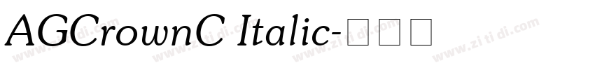 AGCrownC Italic字体转换